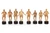 Group of Carved Figural Models | 20th century