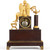 French Napoleon III Antique Bronze Mantel Clock w/ Winged Figural