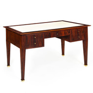 A Fine Art Deco Macassar Ebony and Parchment Bureau Plat | circa 1930