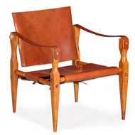 Scandinavian Maple & Leather Safari Chair | ca. 1970s