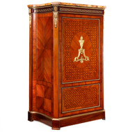 Fine Louis XVI Style Parquetry-Inlaid Armoire | France, circa 1880