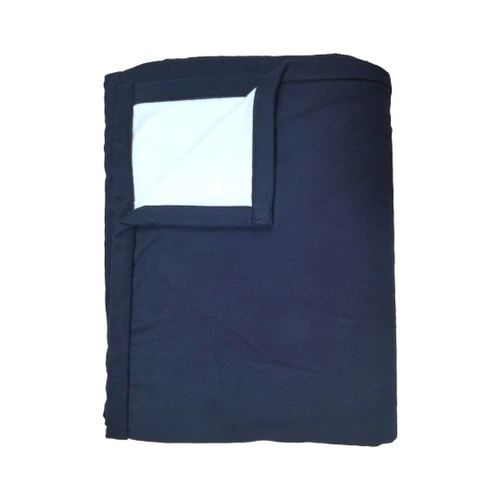 Swiss Shield EMF Throw Blanket Navy White 