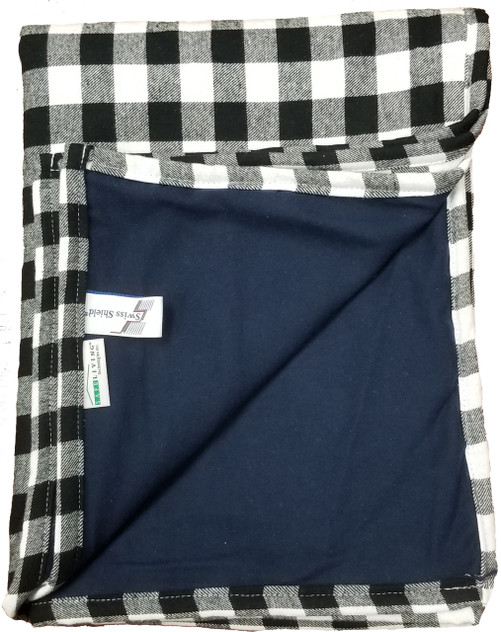 Swiss Shield EMF Throw Blanket Plaid Navy Swiss Shield EMF Throw Blanket Plaid Navy