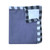 Swiss Shield EMF Throw Blanket Grey-Blue/White with Plaid Trim 