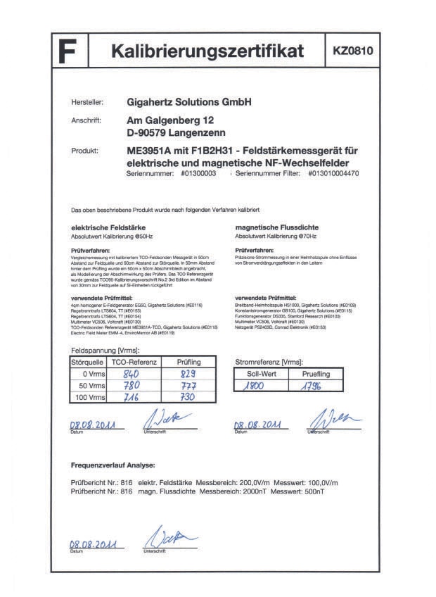 ME3951A EMF Meter By Gigahertz Solutions