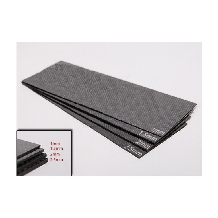 Woven Carbon Fiber Sheet 300x100 (1.5mm thick)