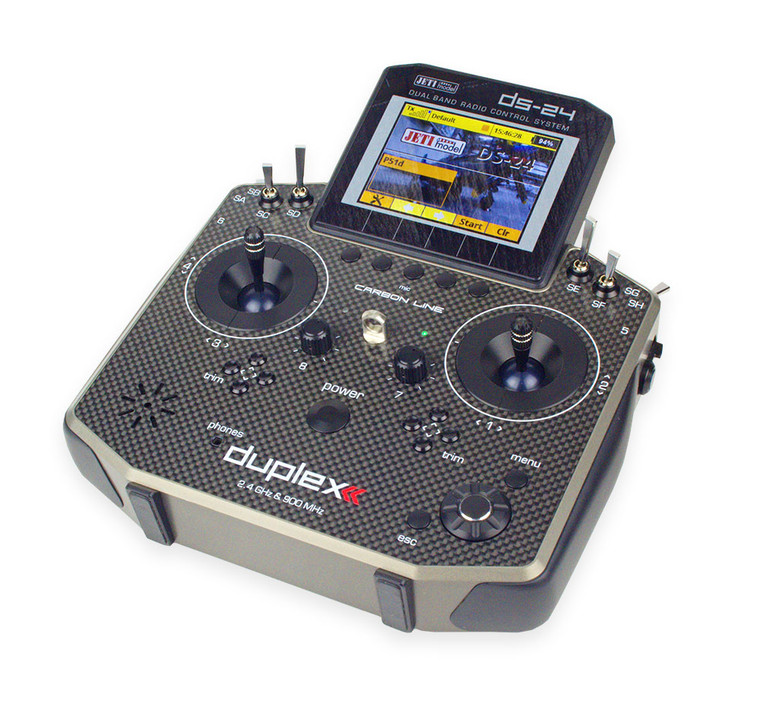 Jeti Duplex DS-24 Carbon Titanium  2.4GHz/900MHz w/Telemetry Transmitter Only Radio (PRE ORDER ONLY)