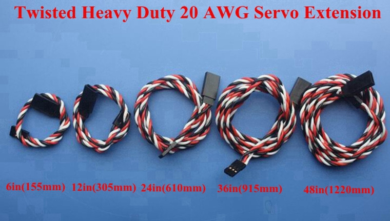 KUZA  20 AWG 100 strand Servo Extensions