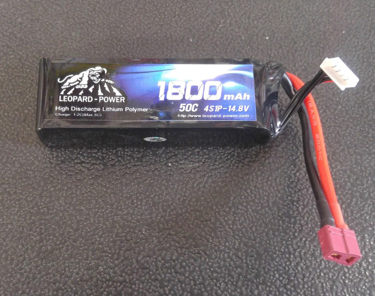 Leopard Power 1800 mAh 50C 4S 14.8v Lipo Battery