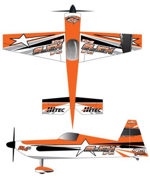 3DHS 89" AJ Slick- Orange3 graphic package 