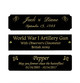 Black Coated Brass Engraved Plate 4" W x 1" H-Quick Order