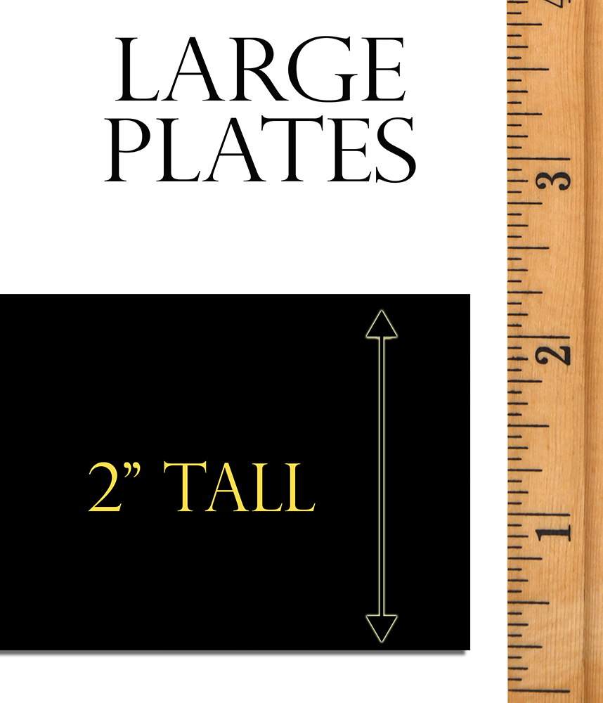 Large Plates 2" Tall (Assorted Widths)