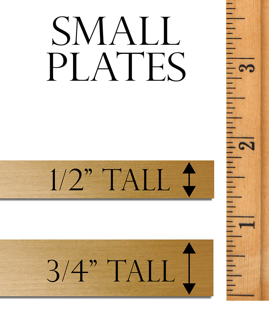 Small plates (1/2" - 3/4" Height, Assorted Widths)