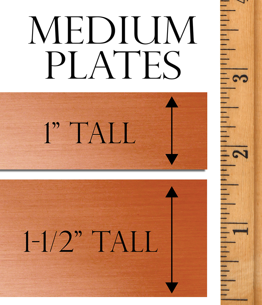 Medium plates (1" - 1-1/2" Height Assorted Widths)