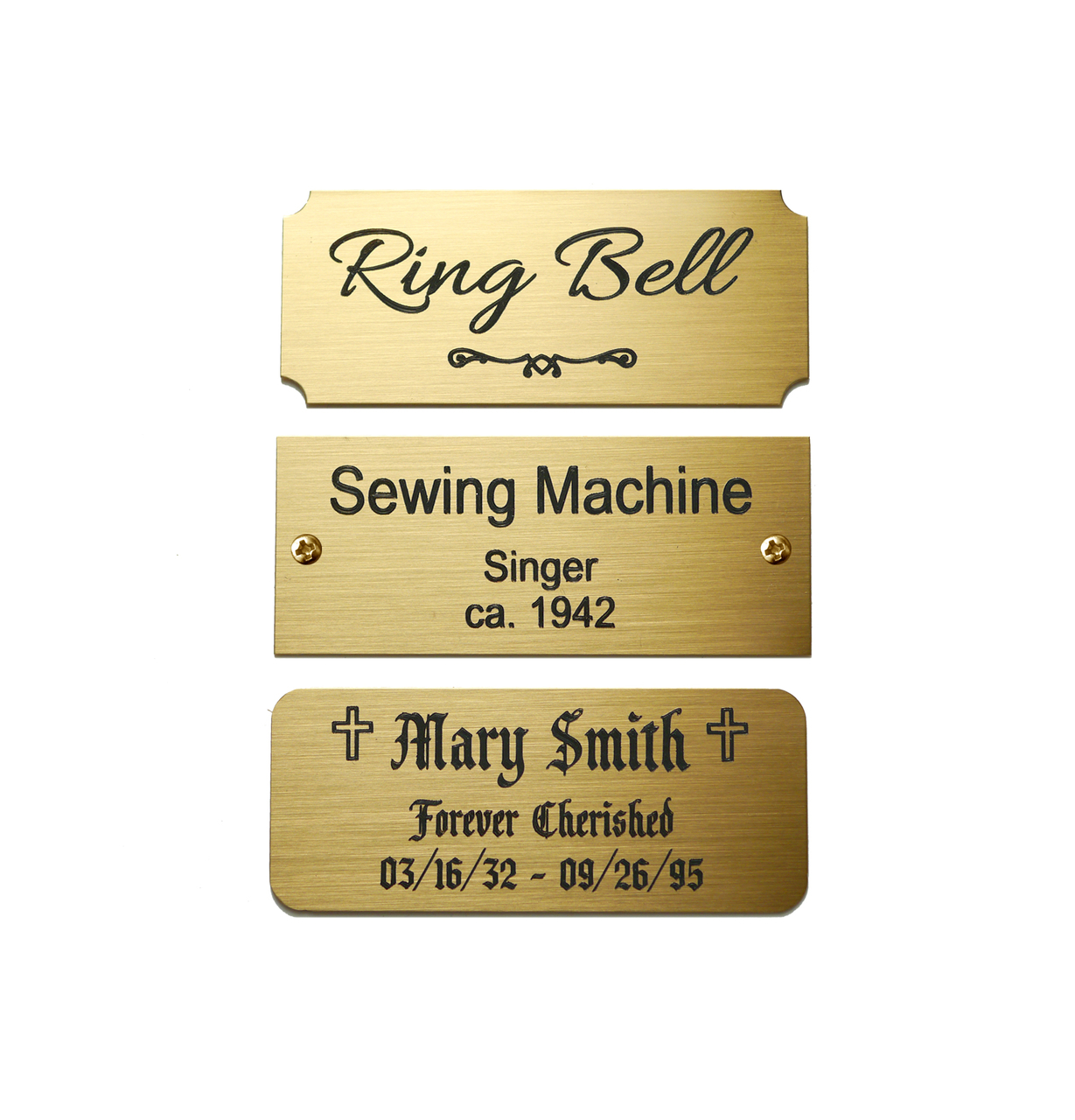 Custom Name Tags with Logo - Brass Engraved Name Tags