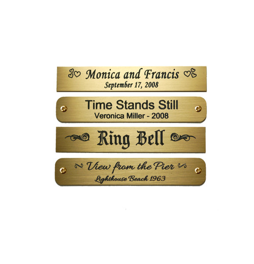 Personalized Name Plates, 3 W x 1 H, Solid Brass Engraved Plaque, Trophy Plates Engraved