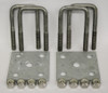2x6" Stainless Steel Square U-Bolt Tie Plate Kit