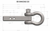 2.0" Extreme Duty Receiver Shackle Dimensions