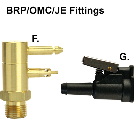 BRP, OMC, JOHNSON, and EVINRUDE Fuel Line and Tank Connectors 