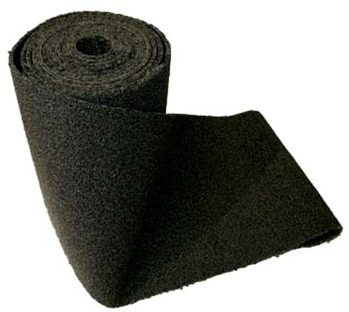 9 inch Wide Bunk Board Carpet, Marine Grade Rubber Backed in Black