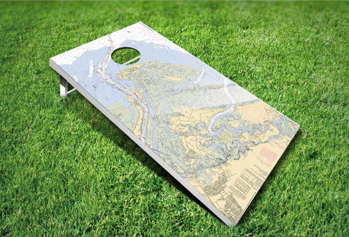 Buy Cornhole Game Set - Custom Nautical Chart online ...