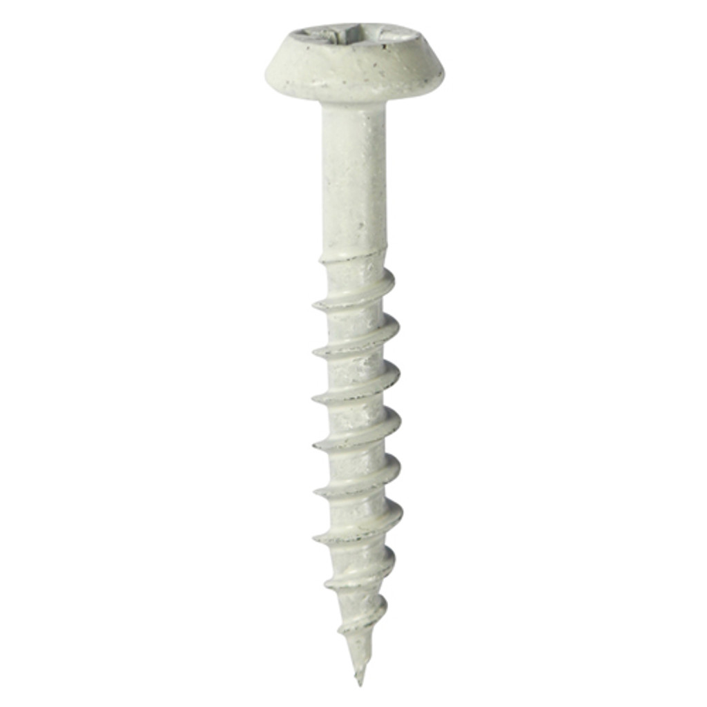 5.0 x 25mm Classic Rainwater Screw - White (QTY 400 PCS), MPN 50025CLARW