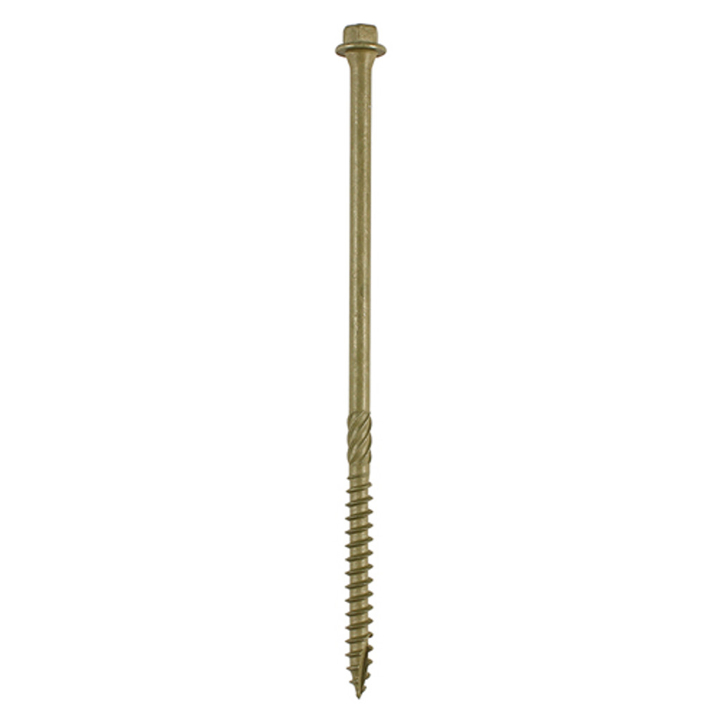 6.7 x 250mm Hex Head Timber Screw - Green (QTY 50 PCS), MPN 250IN