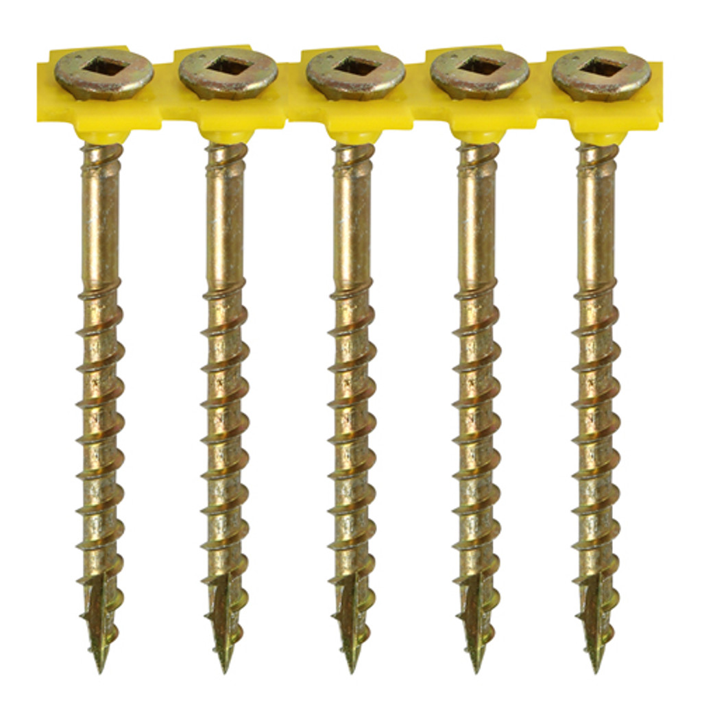 4.2 x 55mm Collated Floor Screw SQ - ZYP (QTY 1000 PCS), MPN 00055COLLF