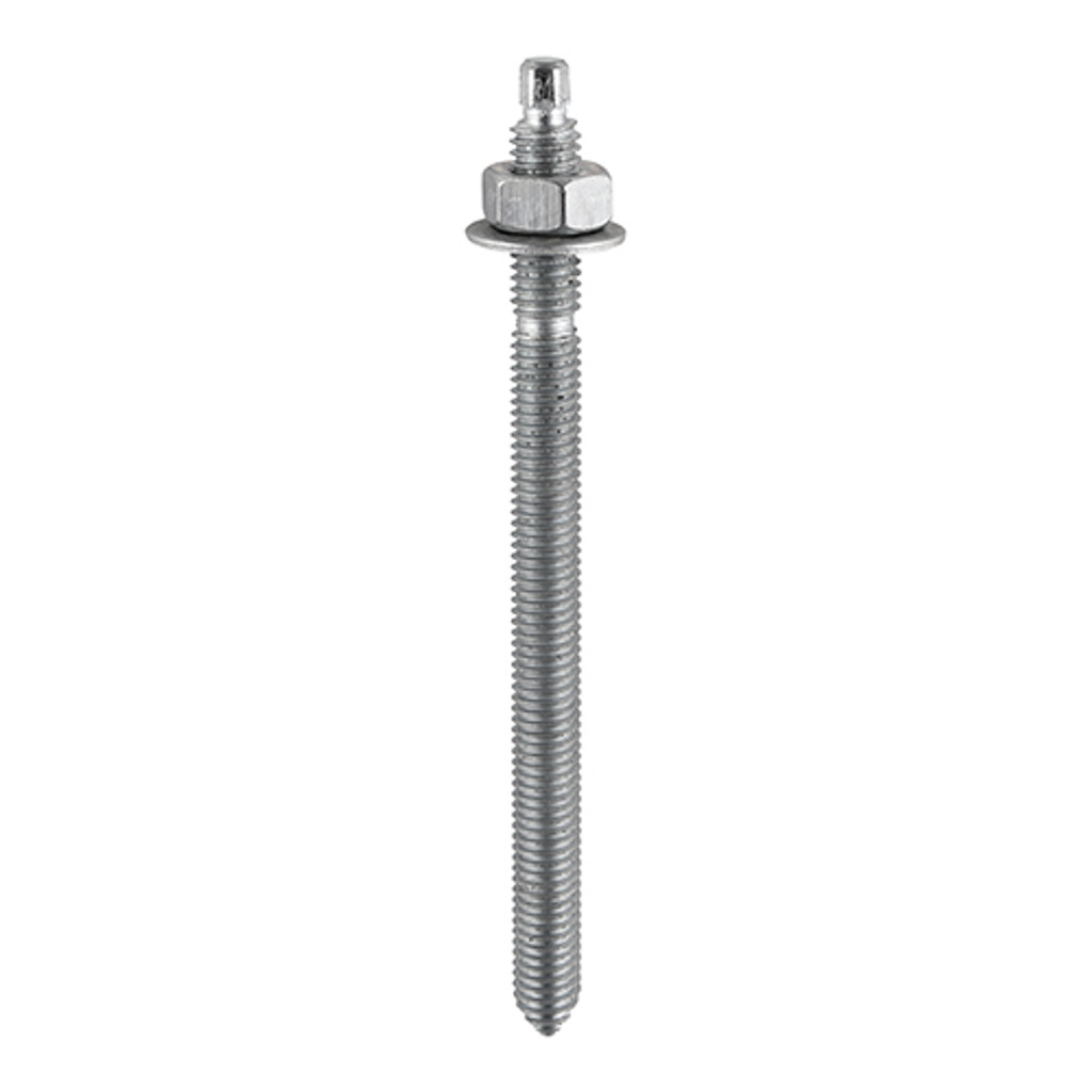 M10 x 130mm Chemical Anchor Stud - HDG (QTY 10 PCS), MPN 10130CSG