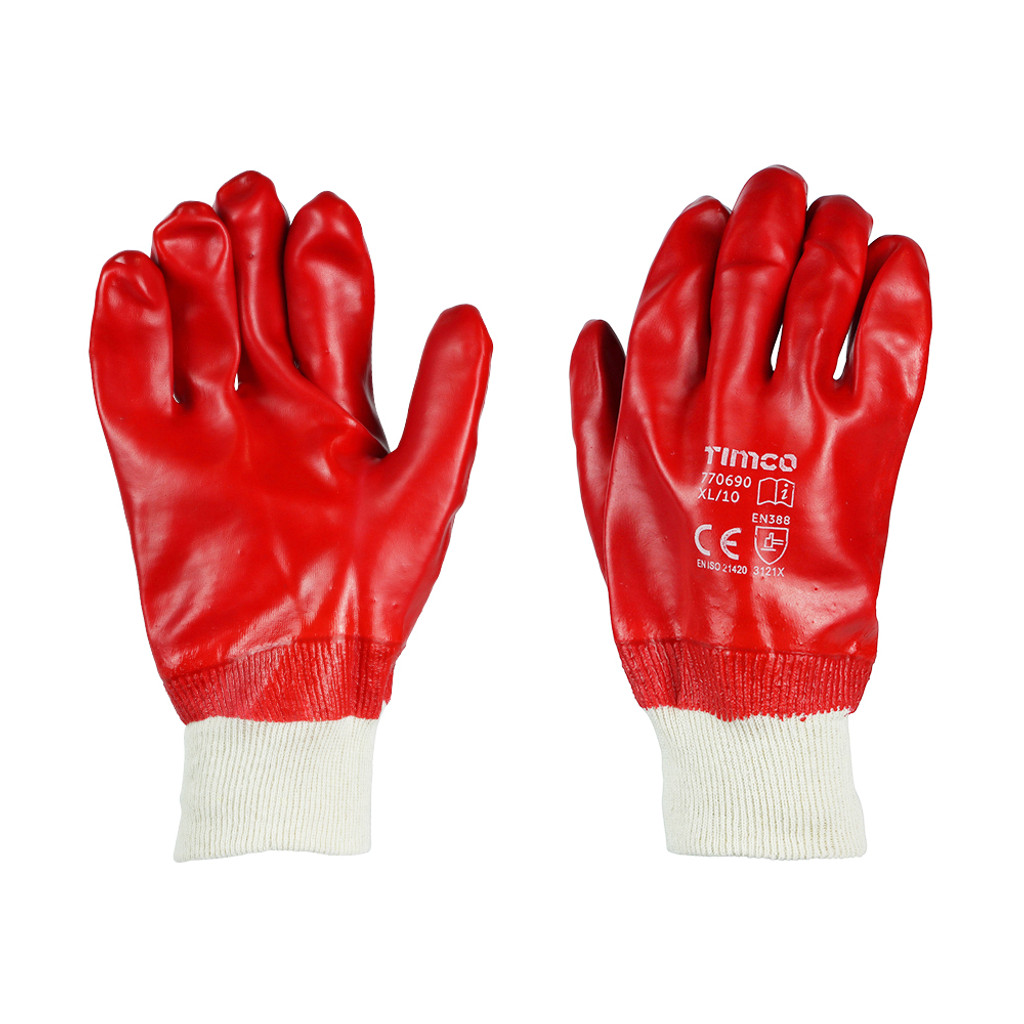 X Large PVC Coated Grip Gloves Cotton. MPN 770690