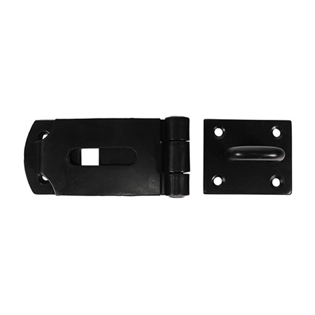 8" Heavy Secure Hasp-Staple BLK (QTY 1), MPN BHS8BB