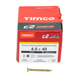 4.0 x 40mm C2 Clamp-Fix TX20 CSK ZYP (QTY 200 PCS), MPN 40040C2C