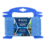 10mm x 10m Blue Poly Rope - Winder (QTY 1), MPN BR1010W