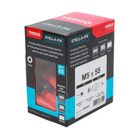 M5 x 55 Multi-Fix Stella Fixing Red (QTY 25 PCS), MPN STRED55