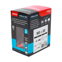 M5 x 80 Multi-Fix Stella Fixing Red (QTY 25 PCS), MPN STRED80
