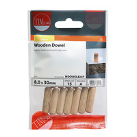 8.0 x 40 Wooden Dowels (QTY 100 PCS), MPN 270566