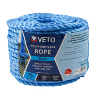 12mm x 30m Blue Poly Rope - Coil (QTY 1), MPN BR1230C