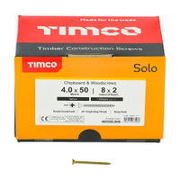 4.0 x 50 Solo Woodscrew Industrial Pack (QTY 1000), MPN 40050SOLOIND