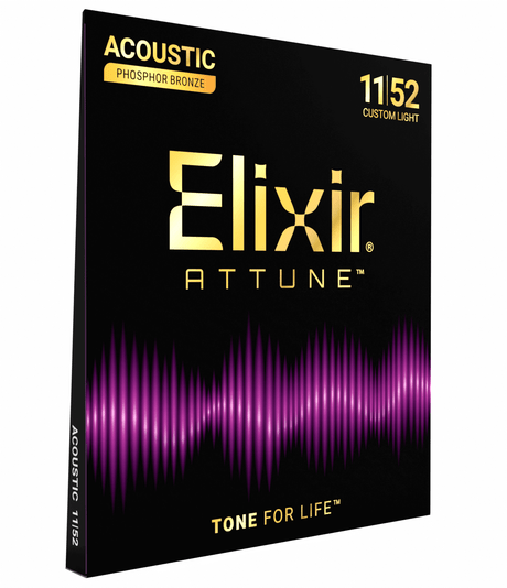 Attune Elixir Guitar Strings Custom Gauge 11-52 Side view