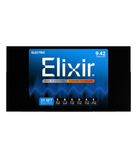 Pro-Pack (25 Sets) Nickel-Plated Steel Electric Guitar Strings with NANOWEB Technology