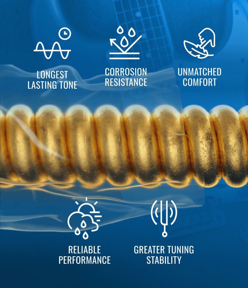Nickel-Plated Steel Electric Guitar Strings with OPTIWEB Technology