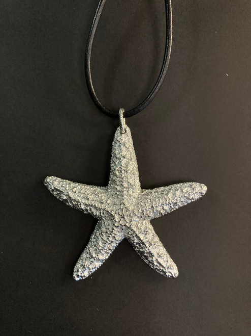 Sea Star Necklace Black Rope Chain