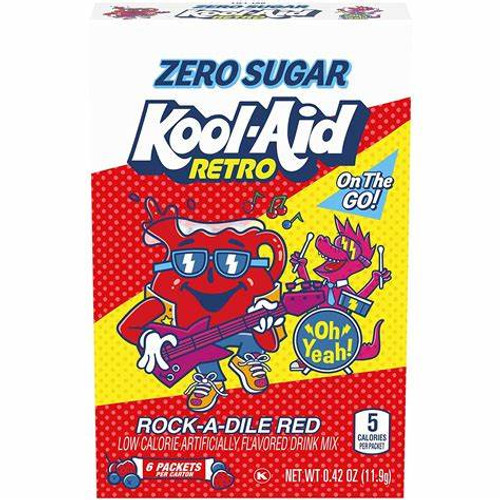Kool-Aid Retro On The Go Zero Sugar Rock-A-Dile Red