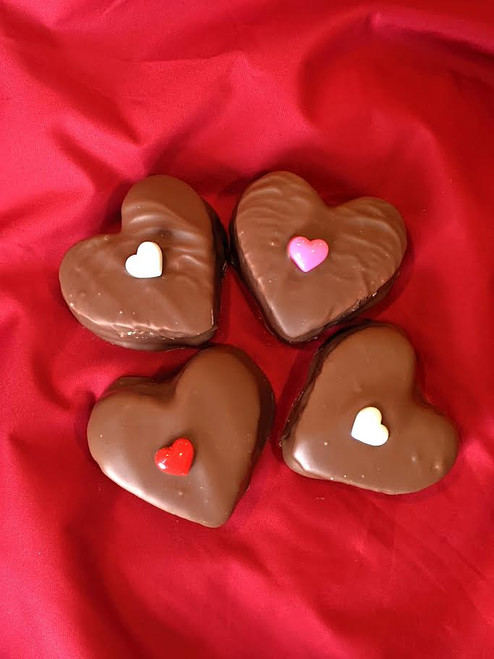 Heart Shaped Chocolate Jam Jams 3pk