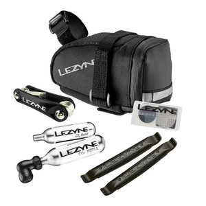 Lezyne, M-Caddy CO2 Kit, CO2 Inflator, Threaded, Presta, Schrader, Saddle bag, 2x16g Lezyne, M-Caddy CO2 Kit, CO2 Inflator, Threaded, Presta, Schrader, Saddle bag, 2x16g