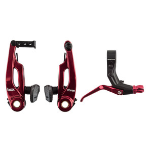 BOX COMPONENTS BRAKE CLPR BOX THREE V 108mm w/LEVER RD BX-BK173VB108-RD BOX COMPONENTS BRAKE CLPR BOX THREE V 108mm w/LEVER RD BX-BK173VB108-RD