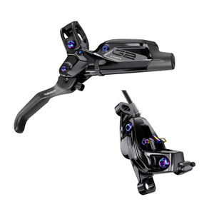 SRAM, G2 Ultimate A2, MTB Hydraulic Disc Brake, Rear, Post mount, Disc: Not included, Black w/ Rainbow Hardware SRAM, G2 Ultimate A2, MTB Hydraulic Disc Brake, Rear, Post mount, Disc: Not included, Black w/ Rainbow Hardware