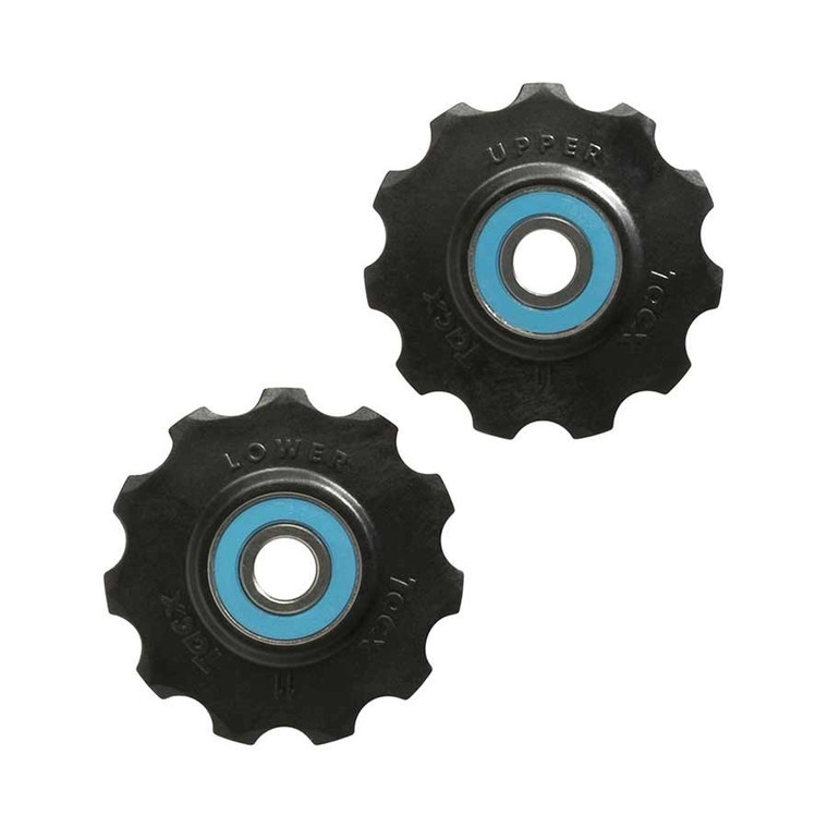 Tacx, T4035, Teflon derailleur pulleys with ceramic bearings, 11T, Shimano, Campagnolo