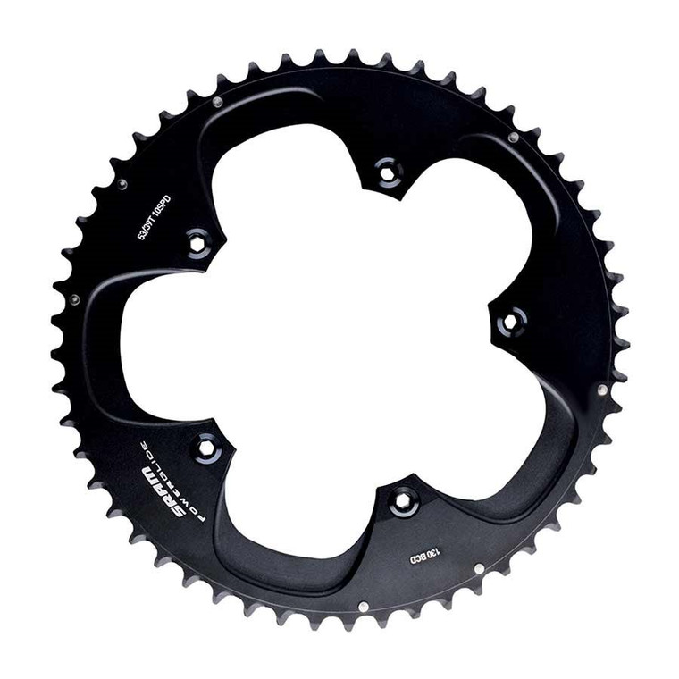SRAM, 50T, 10 sp, BCD 110mm, 5-Bolt, Red, Outer Chainring, For 34/50, Aluminum, Black, 11.6215.198.010