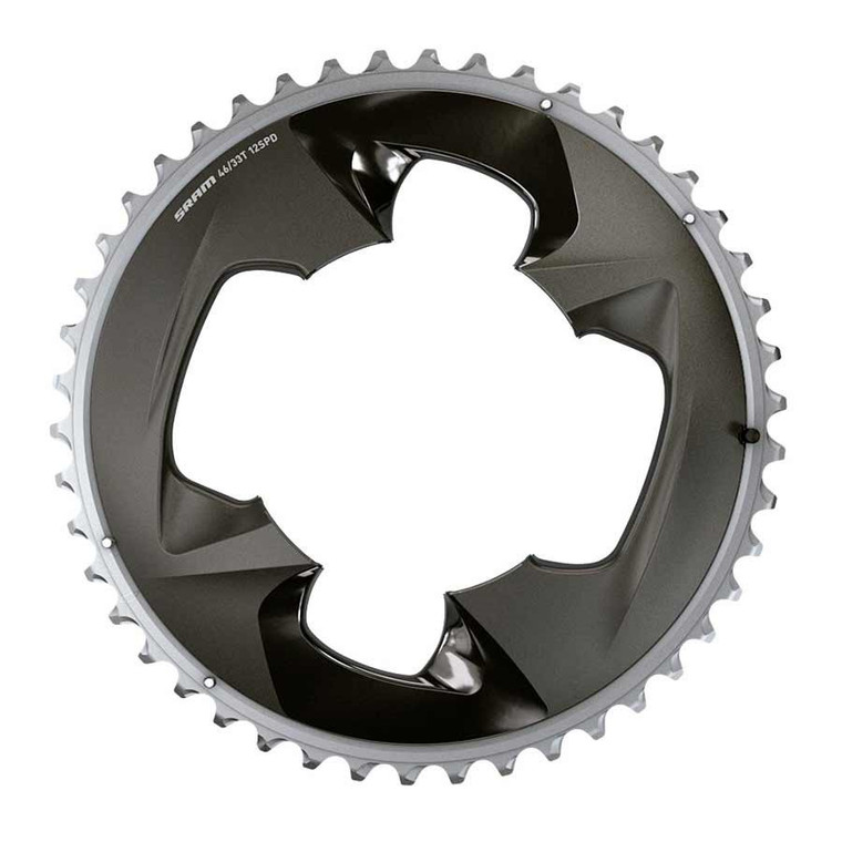 SRAM, Force AXS 2x, Chainring, Teeth: 35, Speed: 12, BCD: 107, Bolts: 4, Inner, Aluminum, Black